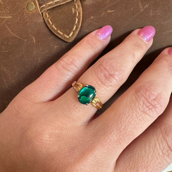 Vintage Abalone Ring 14k Gold Filled - Picture 5 of 8